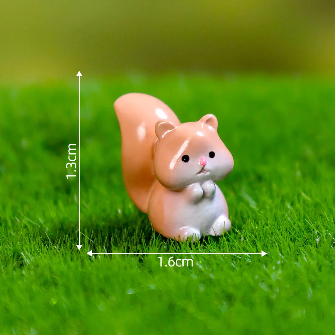 1Pcs Rabbit Squirrel Elephant Fox Sheep Duck Pig Cat Frog Snake Figurine Miniature Fairy Garden Decoration Accessories decoração Peaceful Pleasures Health and Wellness 9
