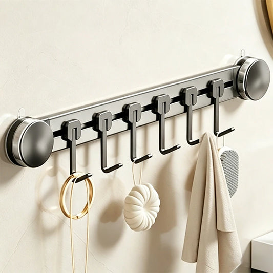 Suction Cup Wall Hooks – Aluminum Alloy Set of 6, No-Drill Suction Cup Hooks Peaceful Pleasures Health and Wellness