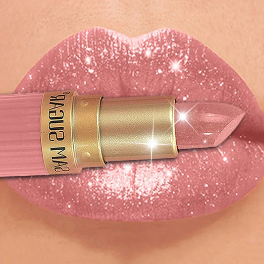 LUXURYTO Pearlescent Glitter Velvet Lipstick – Metallic Shimmer Glitter Shimmer Lipstick Oasis Select