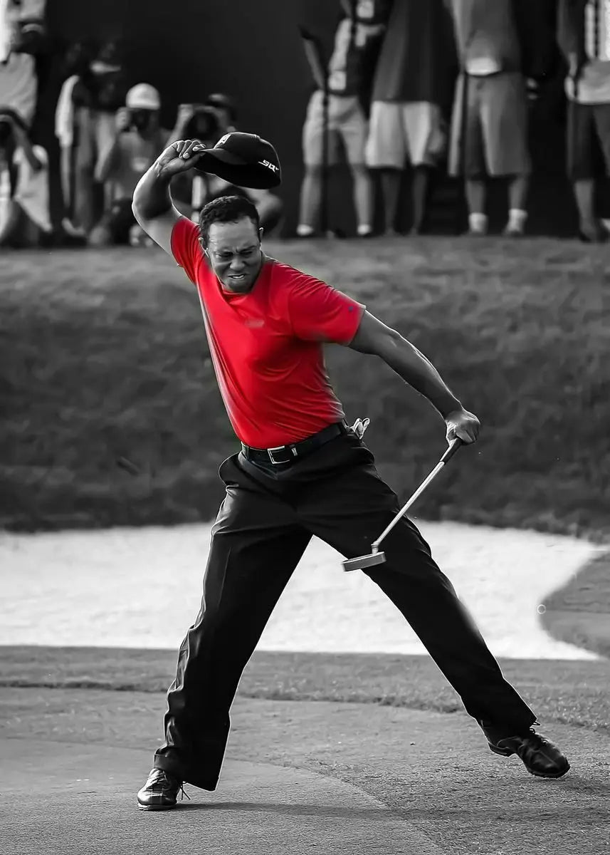 Tiger Woods Golf Portrait Canvas Wall Art | Fan Gift Poster