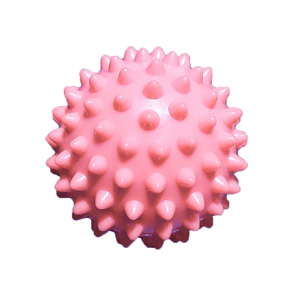 Hedgehog Massage Ball Yoga Fascia Ball Sports Fitness Muscle Relaxation Massage Stick Shoulder Neck Leg Sole Meridian Ball Peaceful Pleasures Health and Wellness Pink