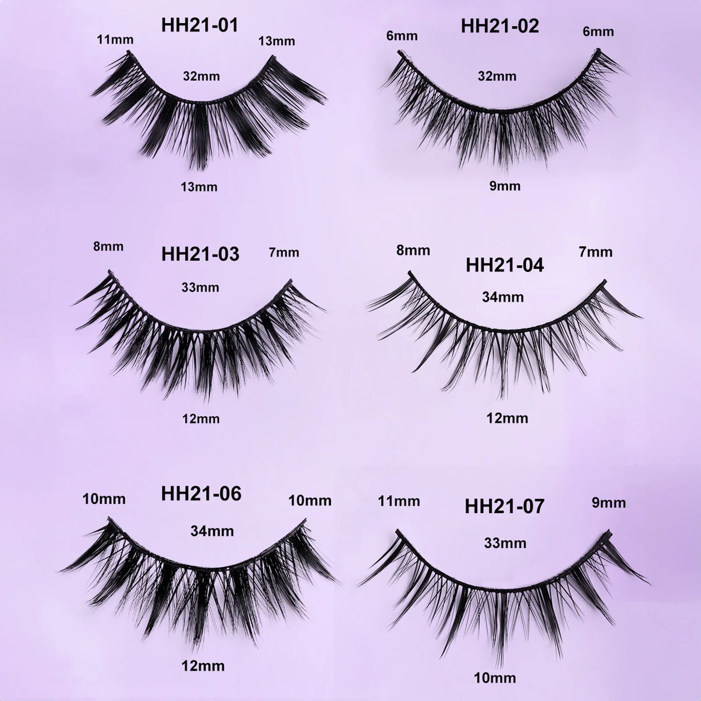 3D Fluffy False Eyelashes – 10 Pairs Full Strip Lashes