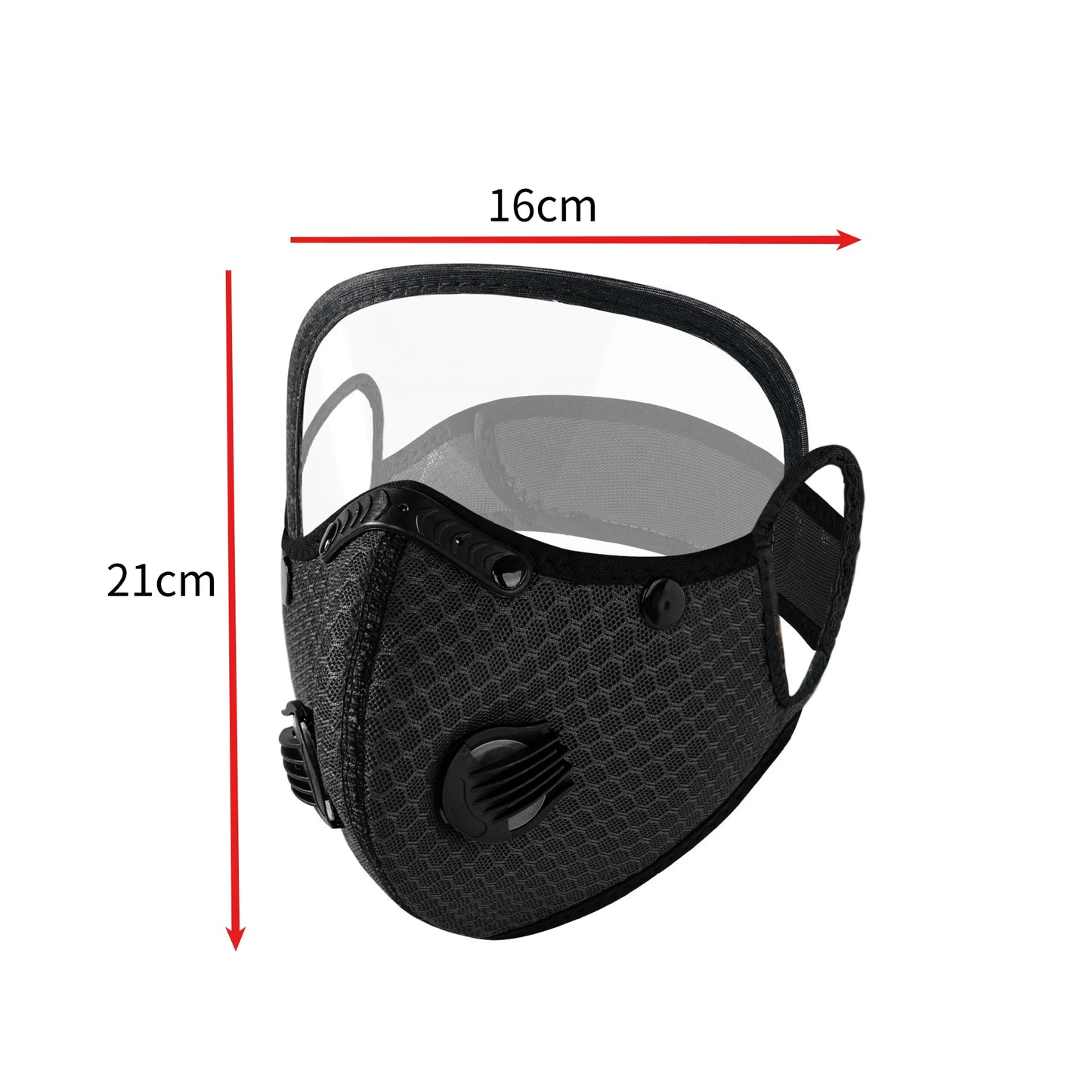 New Cycling Face Mask with Filter Goggles Dust Mask Sport Washable Reusable Facemask for men Bandana Actived Carbon Filters Peaceful Pleasures Health and Wellness black