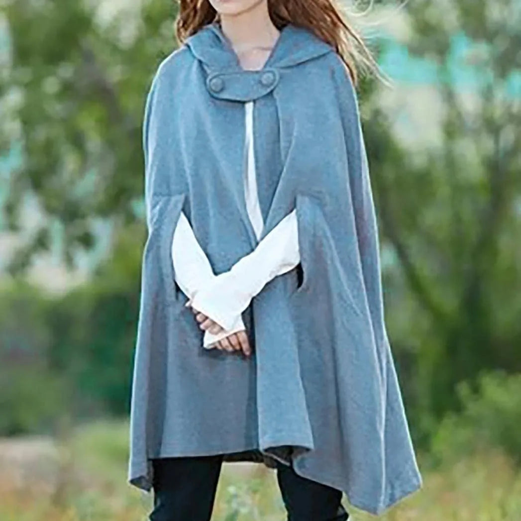 Women's Medieval Hooded Cloak | Gothic Viking Halloween Cape