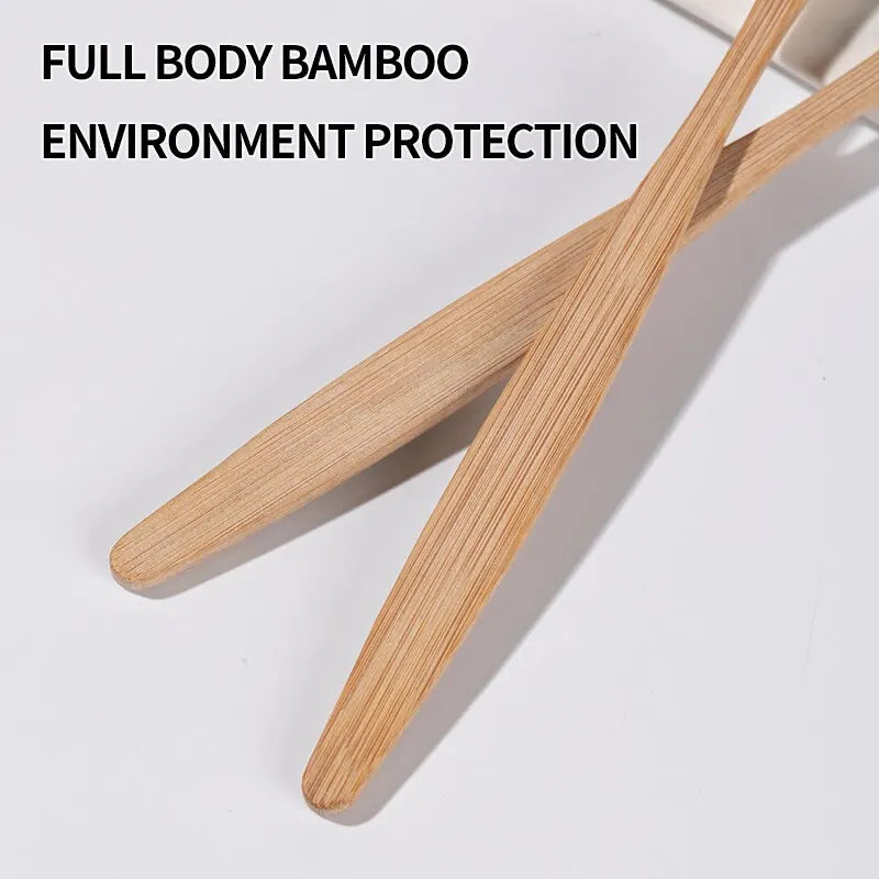 Eco-Friendly Bamboo Toothbrush Set 10 Pack | Natural
