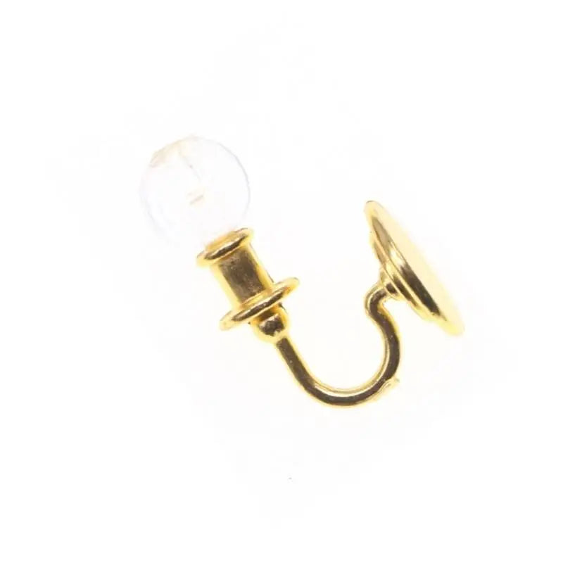 1/12 Miniature Dollhouse Wall Lamp | Metal & Crystal Shade