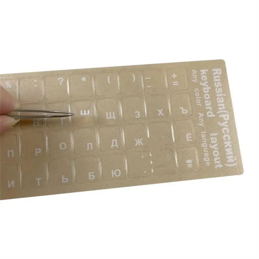 Korean Hebrew Russian Film Keyboard Stickers Keyboard Letter Sticker Computer Keyboard Cover Language Alphabet Sticker Peaceful Pleasures Health and Wellness