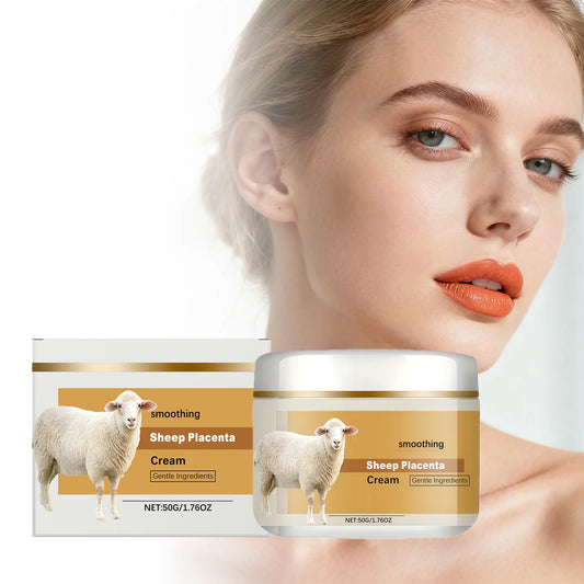 Hydrolyzed Sheep Placenta Cream Firming Lifting Anti-Aging Fade Fine Lines Nourishing Soothing Anti-Wrinkle Facial Cream Skincar Peaceful Pleasures Health and Wellness