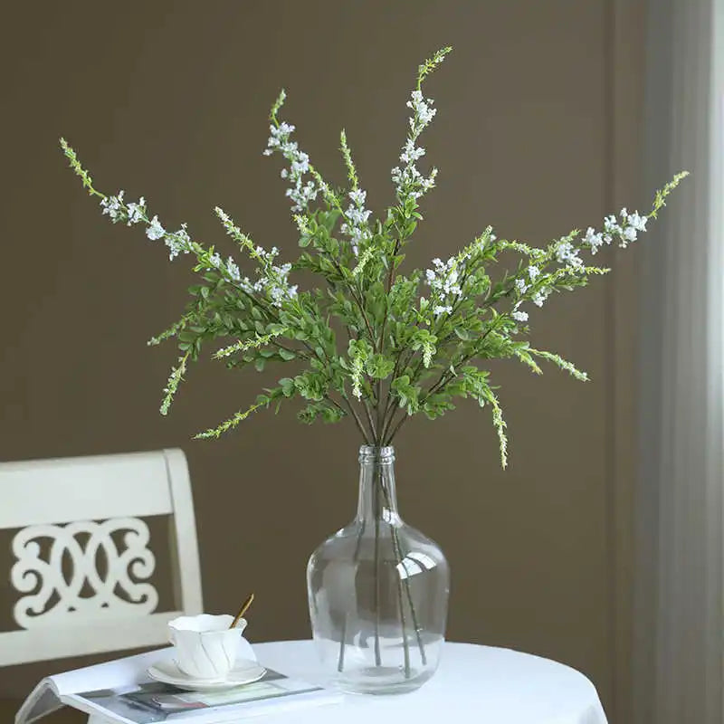 5-Pack Artificial Sage Grass Silk Flowers for Wedding & Home Decor