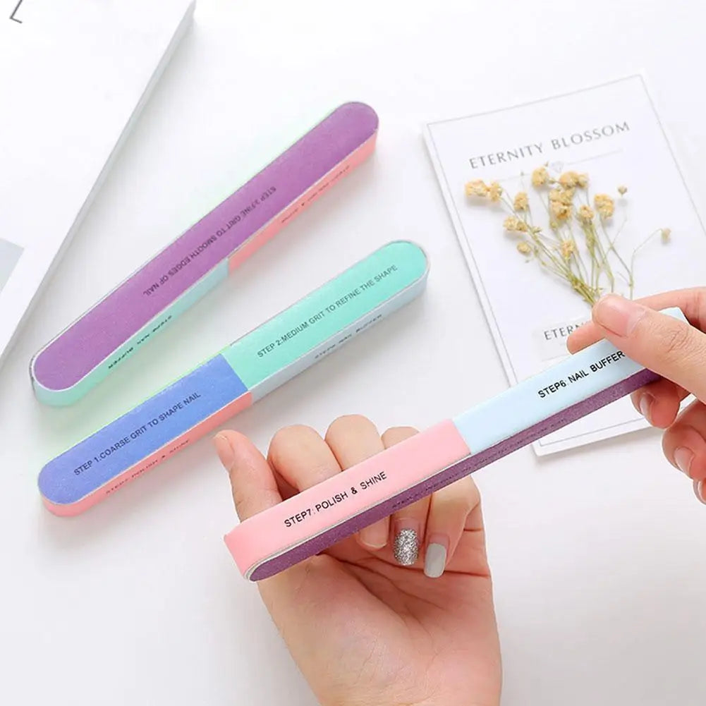 7-Sided Nail Buffer Block | Professional Nail File Polishing Tool