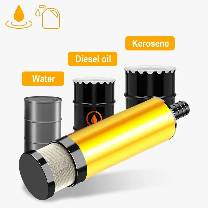 Car Electric Oil Pump DC 12V For Auto Pumping Diesel Oil Water Submersible 12L / Min Fuel Transfer Pump Aluminum Alloy Shell Peaceful Pleasures Health and Wellness