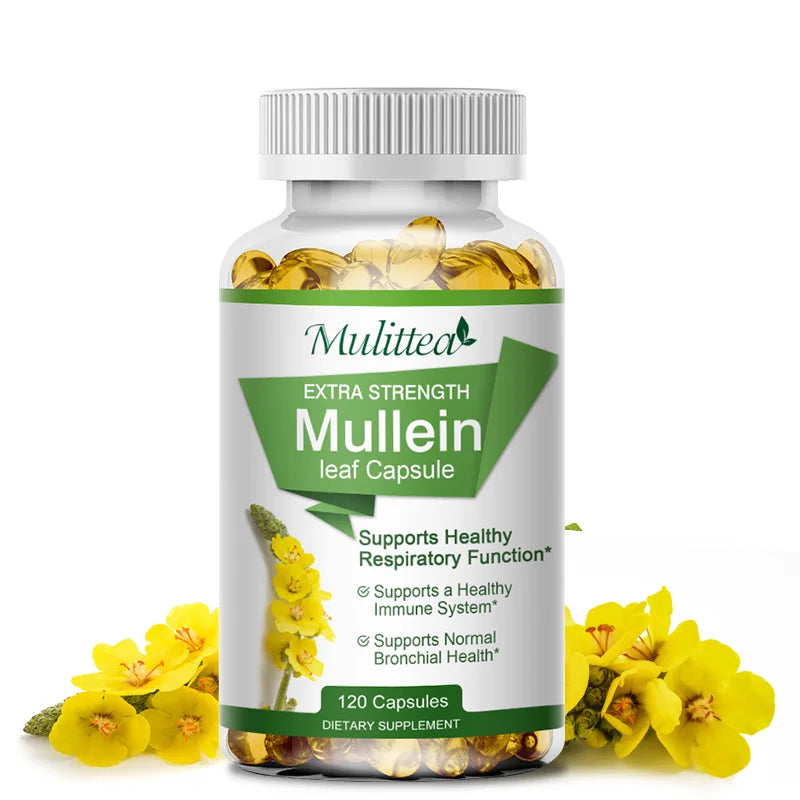Mullein Leaf Capsules – Lung Cleanse & Respiratory Support | 120 Count Peaceful Pleasures Health and Wellness 120pcs United States