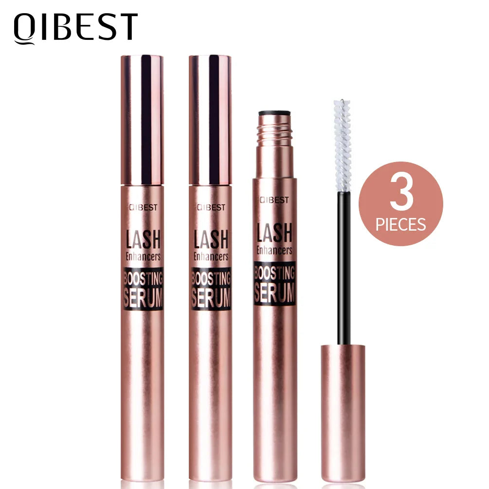 QIBEST 3-Pack Eyelash & Eyebrow Growth Serum | Fuller Lashes