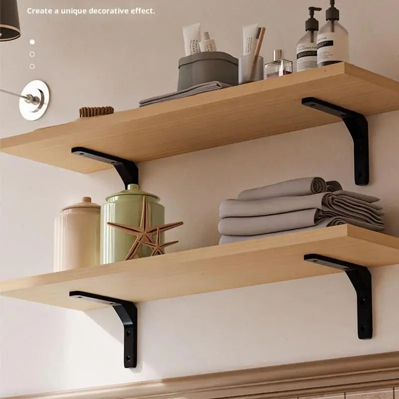 1PC Wall Mounted Shelf Angle Brackets Industrial Floating L Shelf Bracket Thick Heavy Duty Peaceful Pleasures Health and Wellness