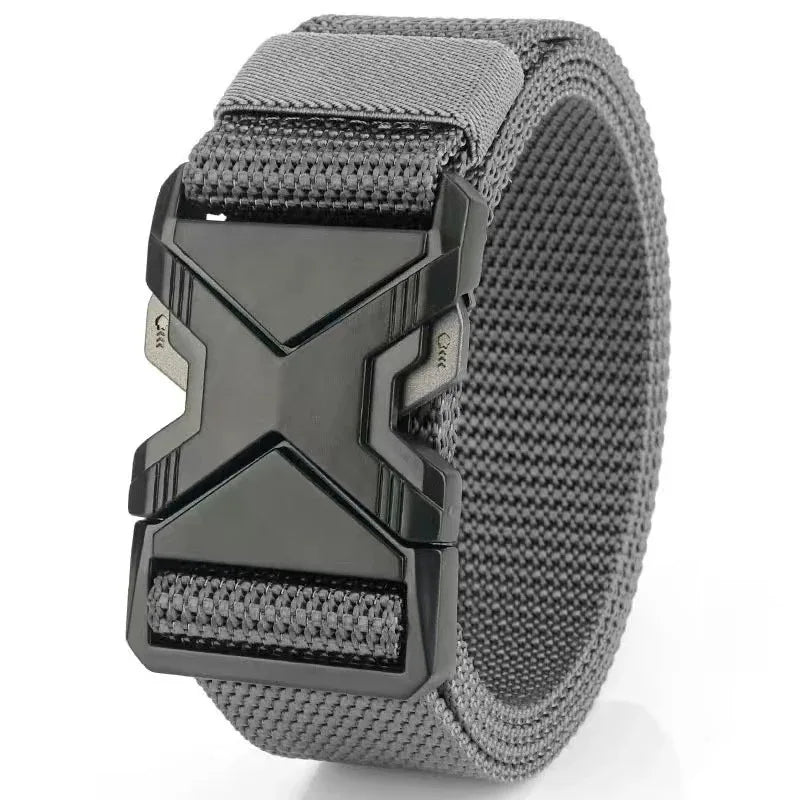 1pc Men's Tactical Sports Belt, Adjustable Quick Release Buckle Multipurpose Outdoor Training Mountaineering Belt For Ideal Gift Peaceful Pleasures Health and Wellness grey 125cm