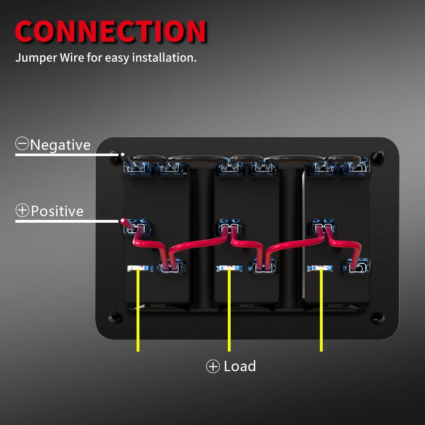 DaierTek 3-Gang Marine Rocker Switch Panel – 12V/24V Waterproof Peaceful Pleasures Health and Wellness