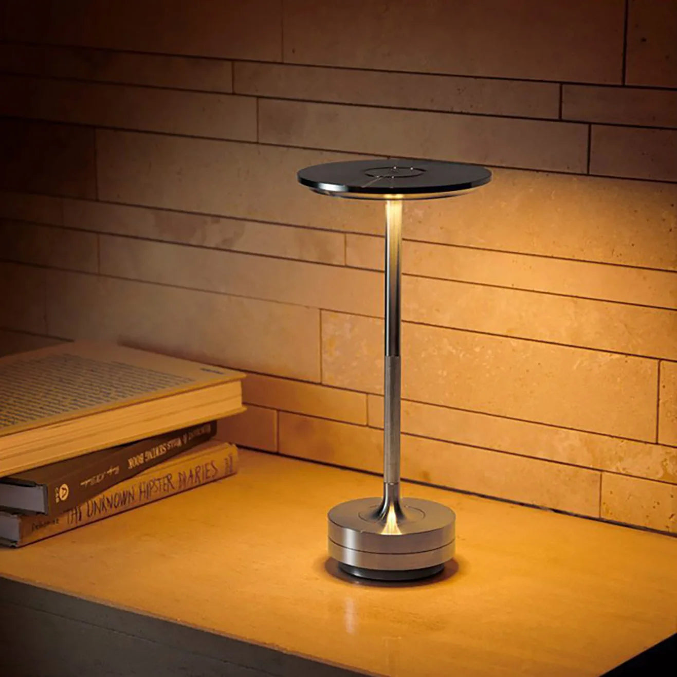 Rechargeable Alloy Table Lamp for Bedroom Wireless Touch Lamp Camping Candle Creative Desk Lamp USB-C Charging 2400mAh Peaceful Pleasures Health and Wellness
