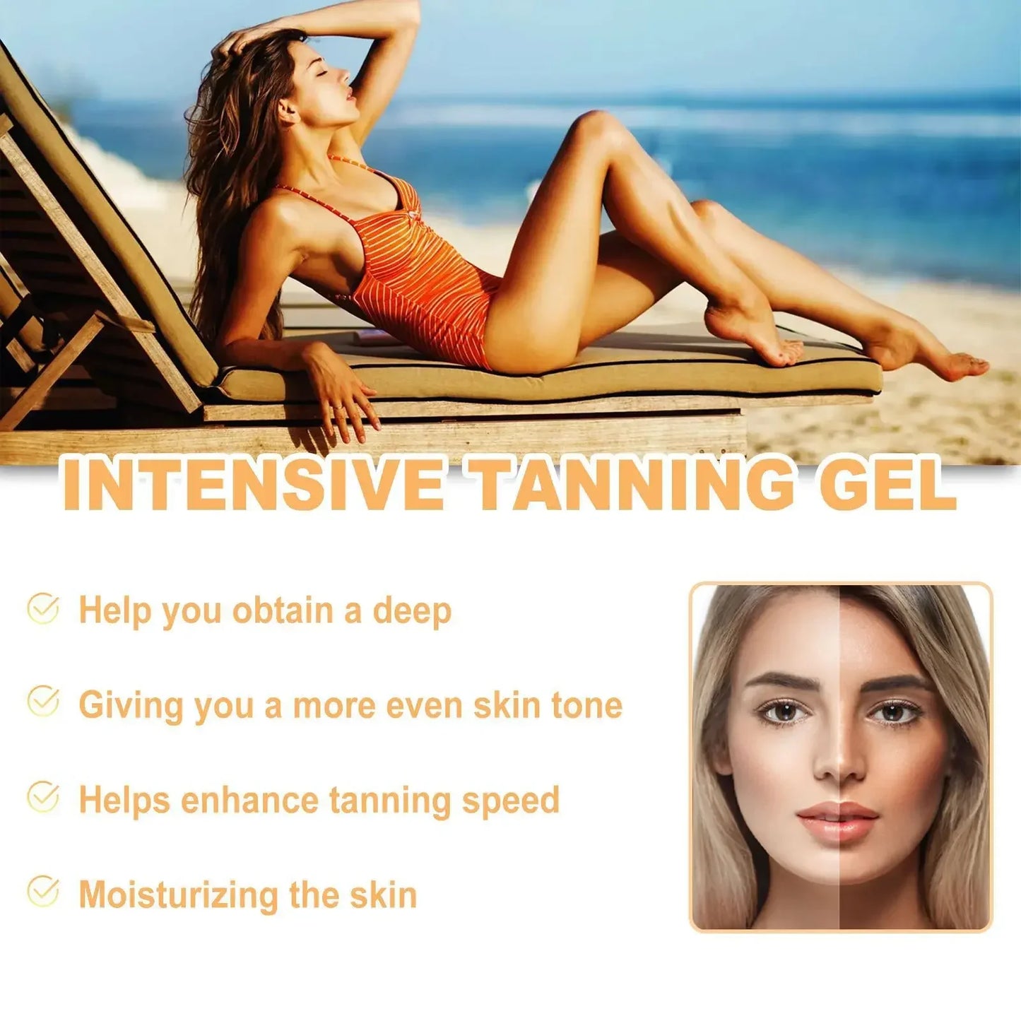 Hoygi Self Tanning Gel – Natural Bronzer & Fake Tan, 150g
