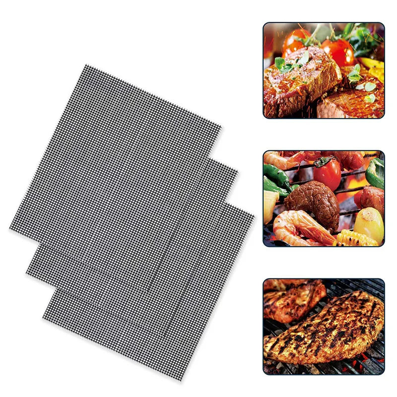 50-Pack Non-Stick Reusable BBQ Grill Mats | 500°F Heat Resistant
