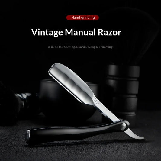 Japanese Manual Folding Hair Razor Holder Stainless Steel Shaving Eyebrow Knife for Feather Blade Hairdressing Tool Peaceful Pleasures Health and Wellness