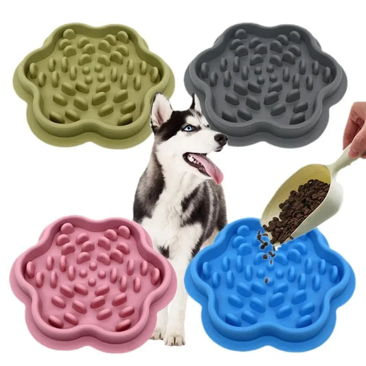 Slow Feeder Bowl for Dogs & Cats | Non-Slip Silicone Mat Slow Feeder Bowl Peaceful Pleasures Health and Wellness