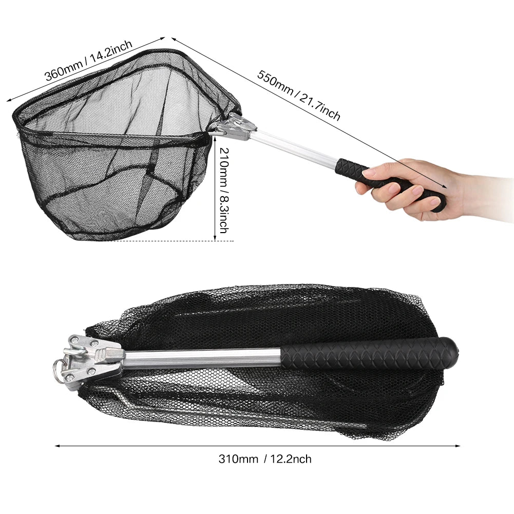 Telescoping Foldable Fishing Landing Net – Extends to 190cm