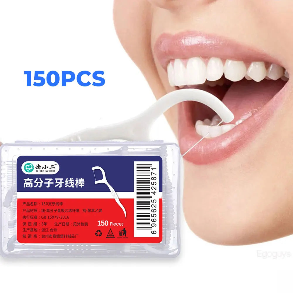 150PCS Toothpick Oral Care Interdental Brushes Plaque Remove Teeth Floss Teeth Cleaning Soft Rubber Bristle Oral Hygiene 150PCS Peaceful Pleasures Health and Wellness MULTI