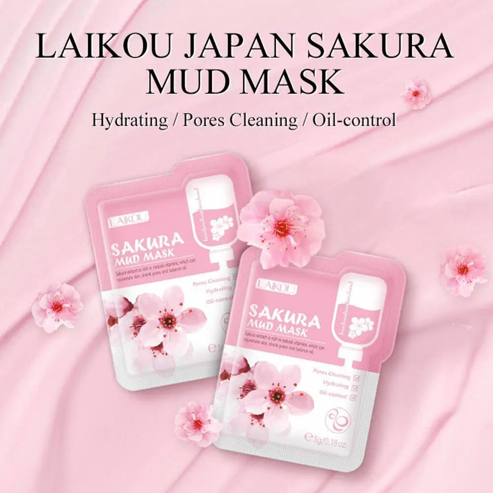 Sakura Volcanic Mud Face Mask Set 12pc – Brightening Clay Mask