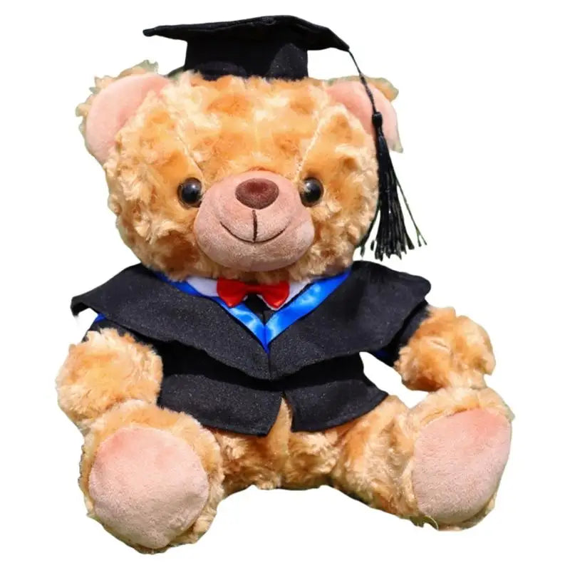 Graduation Plush Bear with Cap & Gown | 10.6" Stuffed Toy Graduation Plush Bear Peaceful Pleasures Health and Wellness Blue collar CN