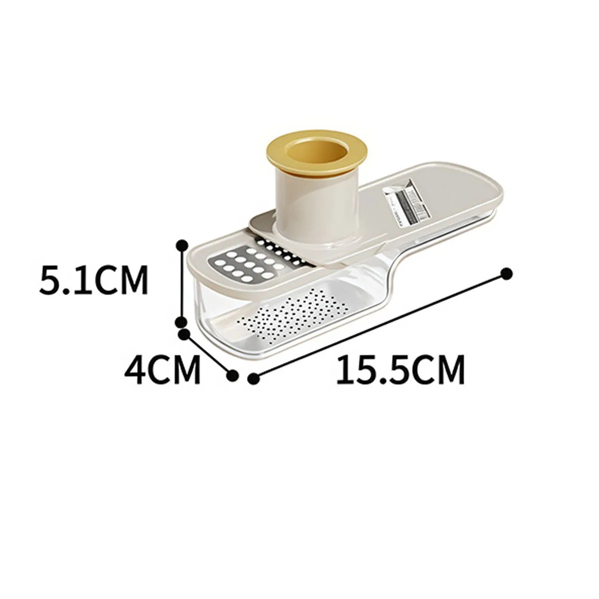  1Pcs 3-in-1 Multifunctional Manual Ginger and Garlic Grinder Home Kitchen Slicer All Grinder Kitchen Tools Peaceful Pleasures Health and Wellness Light Yellow