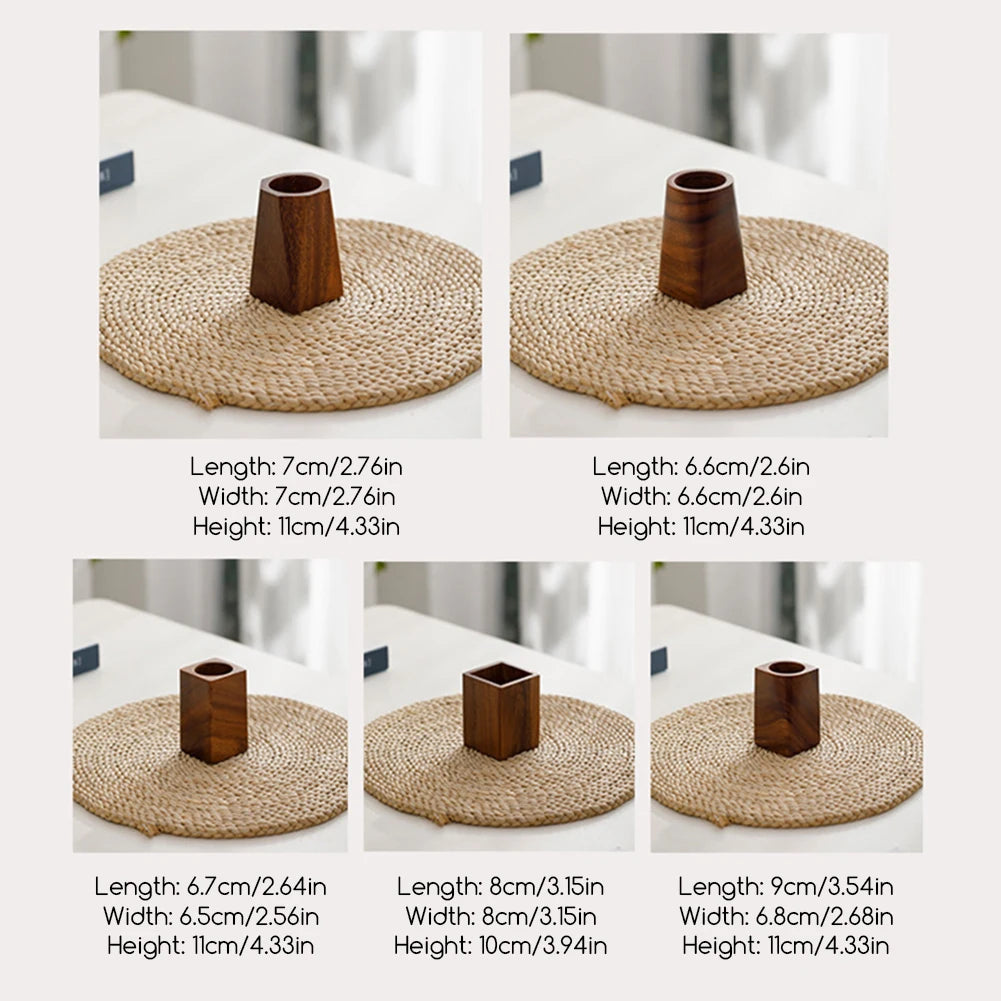 Walnut Wood Pen Pot Holder Desktop Organiser Basket Office Desk Accessory Vintage Pen Pencil Storage Cup For Office Desk School Peaceful Pleasures Health and Wellness