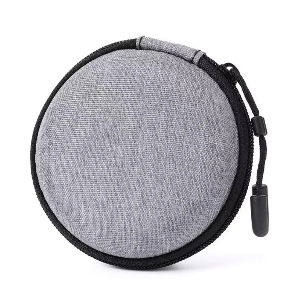 Shockproof Hard EVA Storage Bag Protective Dust-proof Earphone Storage Bag Portable Wear-resistant Data Cable Organizer Bag Peaceful Pleasures Health and Wellness 8-8-3.5cm