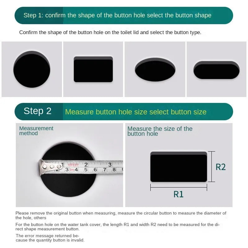 Universal Dual Flush Toilet Push Button | ABS Cistern Valve