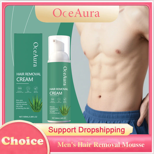 Men's Hair Removal Mousse Chest Legs Arms Armpits Painless Hair Removal Moisturizing Refresh Smooth Inhibiting Growth Foam Spray Peaceful Pleasures Health and Wellness