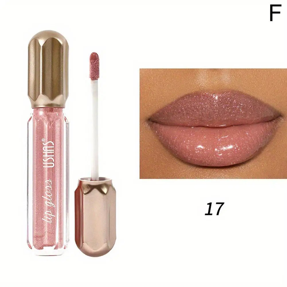 Mirror Pearl Lip Gloss – Waterproof Glitter Lip Tint & Glaze