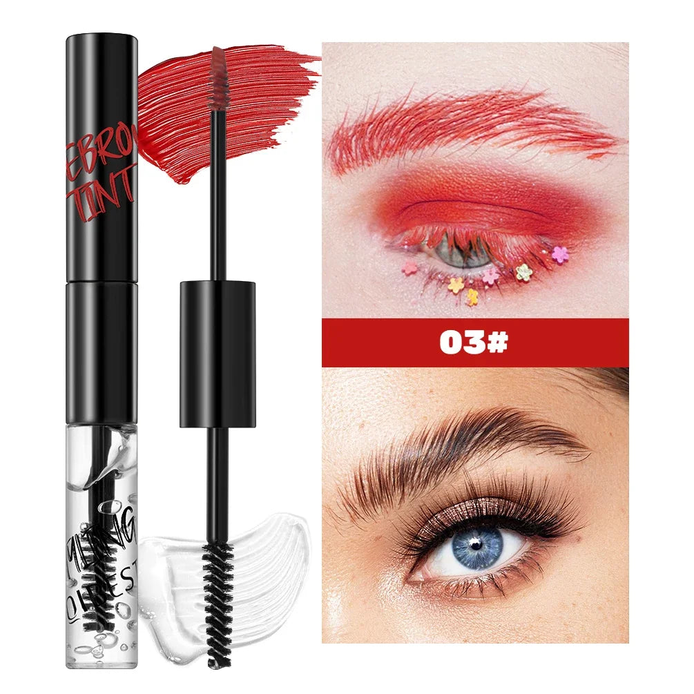 QIBEST Double-Ended Tinted Eyebrow Cream Mascara Waterproof And Sweat Proof Eyebrow Gel Soap Lasting Makeup Colorful Brow Cream Peaceful Pleasures Health and Wellness 03 China Mainland