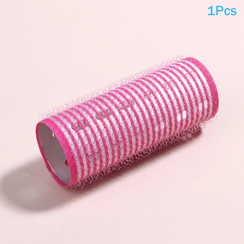 1/5Pcs Bangs Roller Set Hook & Loop Aluminium Silver Core Self Grip Styling Hair Rollers Hot Thermal Volume Curler 30X80mm Peaceful Pleasures Health and Wellness 1Pcs Rose red
