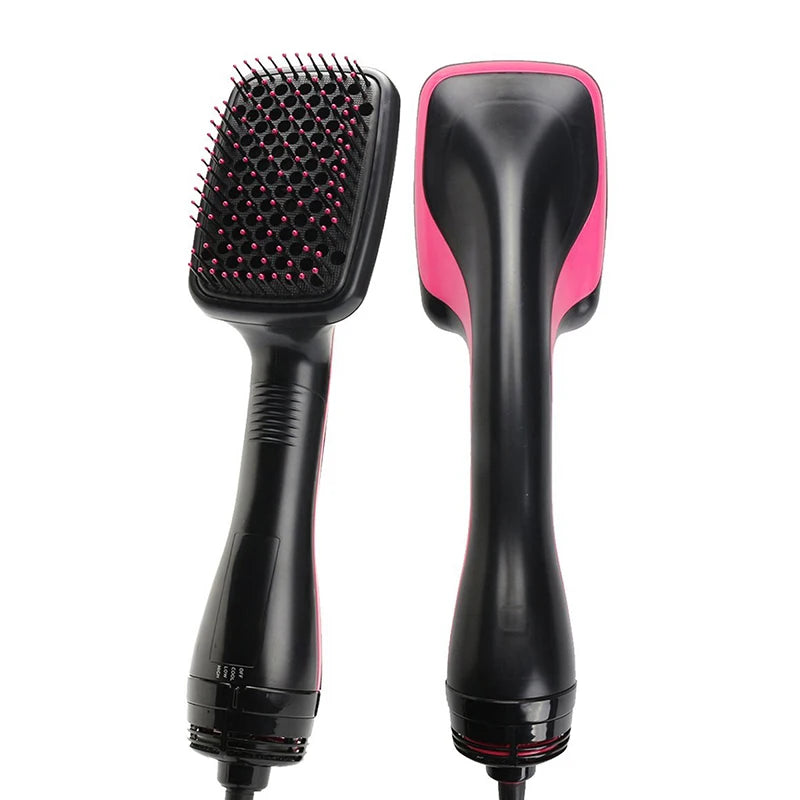 Professional One Step Iron Hot Air Hair Brush Comb Curler Tools Hot Curlers Hot Combs Straightener Peaceful Pleasures Health and Wellness black EU Plug