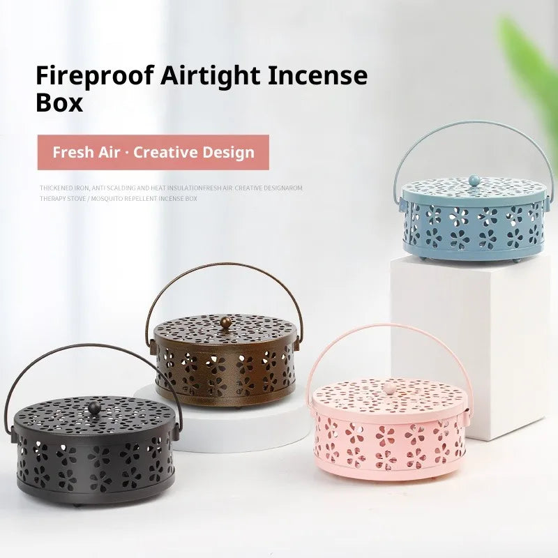 2026 Hot Mosquito Coil Tray Holder Home Insect Repellent Anti-fire Sandalwood Incense Burner Box Anti-Mosquito Supplies Peaceful Pleasures Health and Wellness