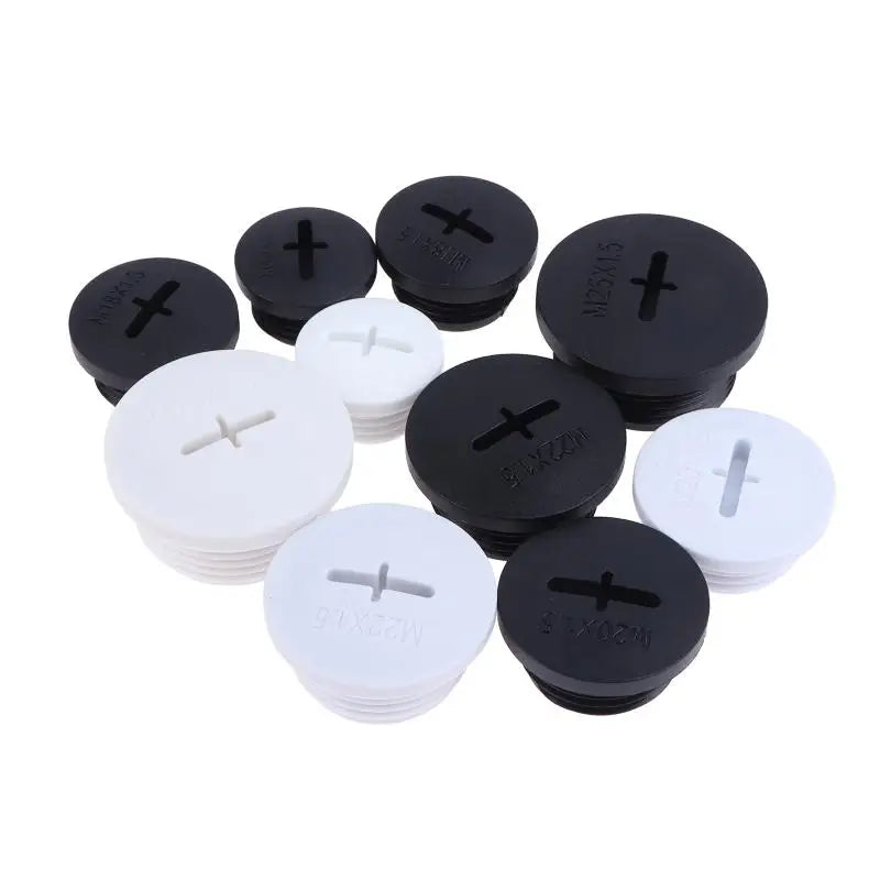 New 10Pcs Cross Shaped Plastic Plugs Nylon Waterproof Quality Threaded Hole Plugs M16X1.5 M18X1.5 M20X1.5 M22X1.5 M25X1.5 Peaceful Pleasures Health and Wellness