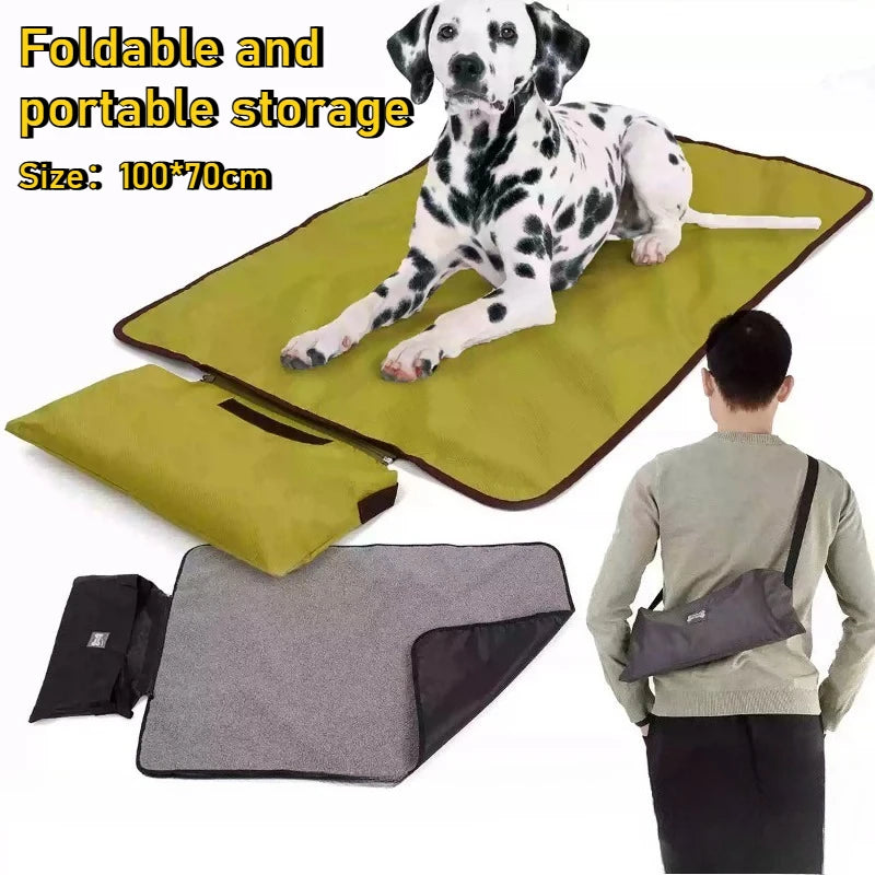 Waterproof Foldable Dog Blanket Mat – Travel & Outdoor Bed