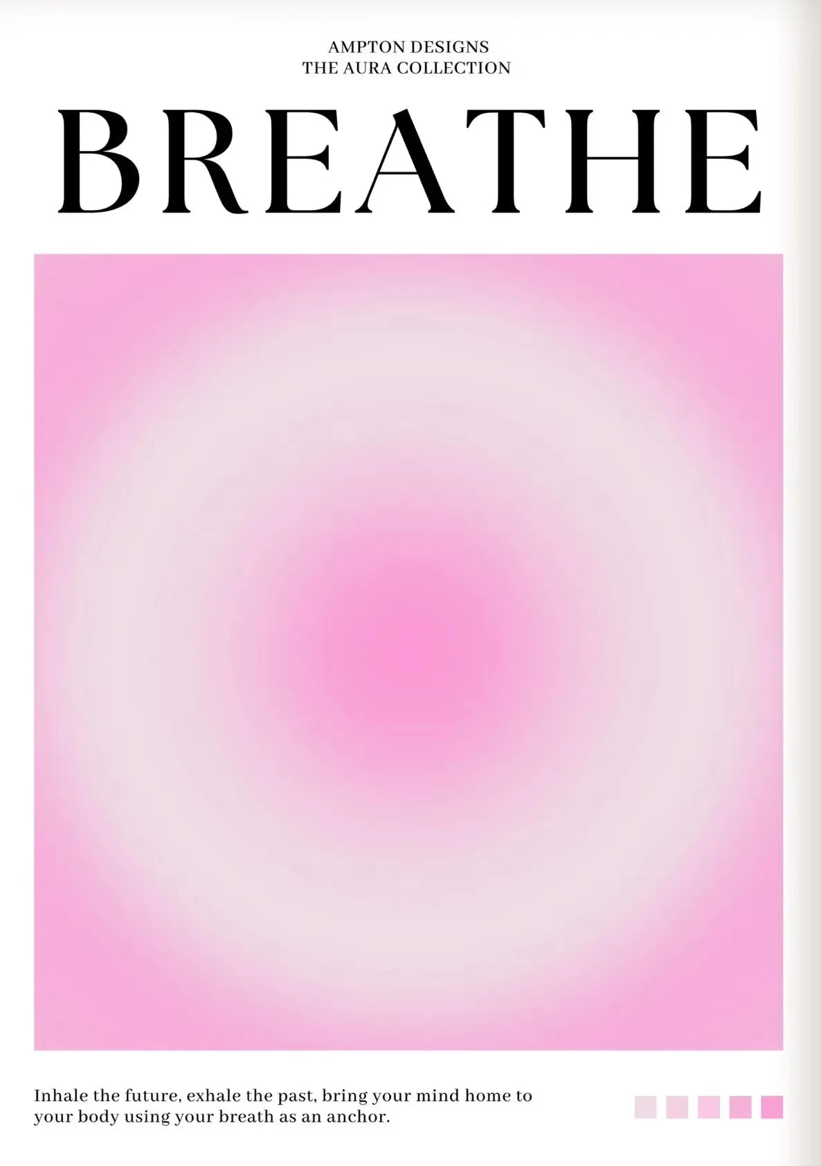 Pink Aura Butterfly Affirmation Canvas Wall Art | Bedroom Decor