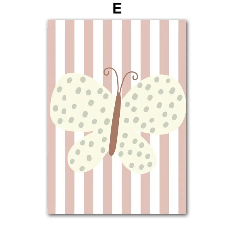 Cartoon Kids Room Canvas Wall Art – Cute Girls Nursery Print Kids Canvas Print Peaceful Pleasures Health and Wellness E 20x30cm Unframed