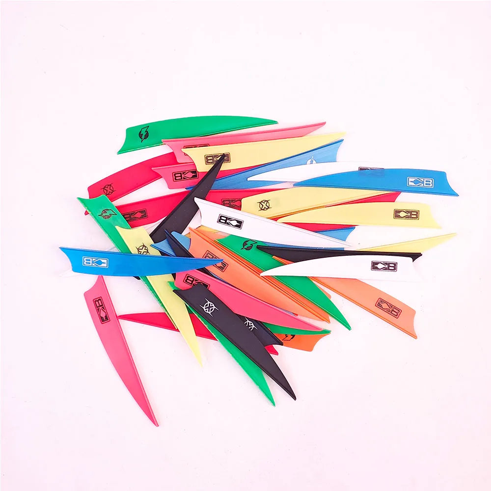 50 Archery BOLT Fletching Vane Crossbow Arrow Feather DIY Hunting