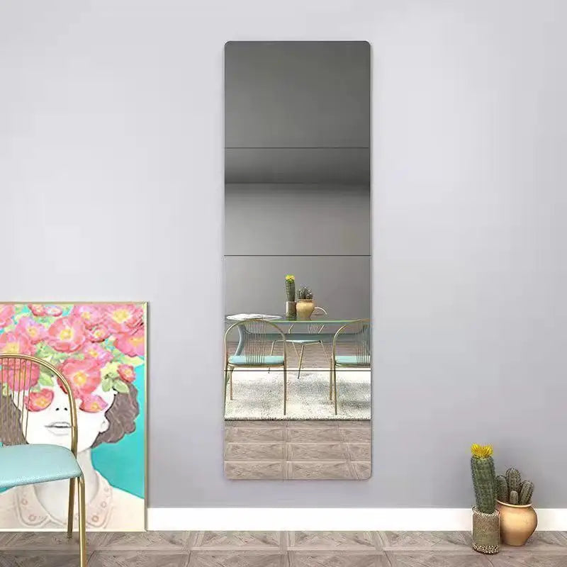 Self Adhesive Acrylic Mirror Flexible Waterproof Stickers Tiles for Art Door Wardrobe Wall Bathroom Decor Home Mirror Decal Peaceful Pleasures Health and Wellness