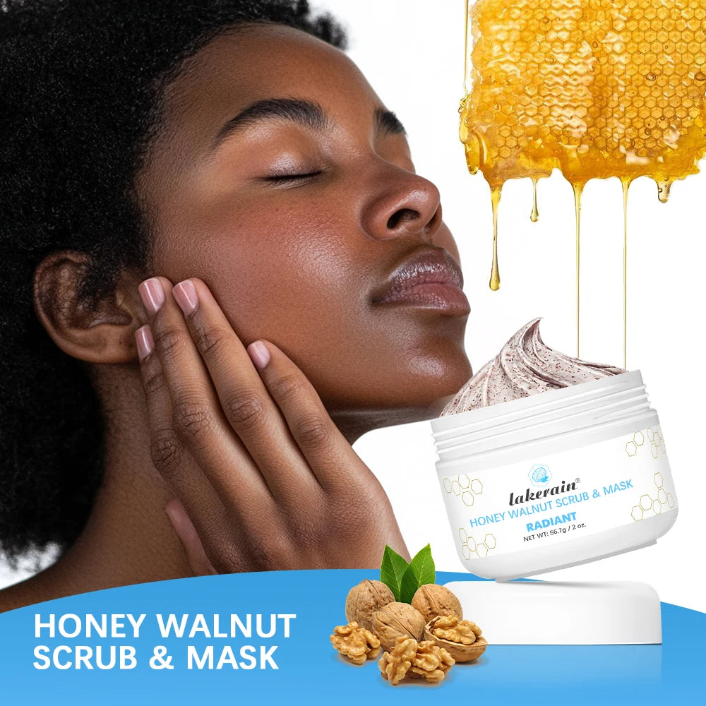Facial Scrub & Mask Moisturizing Nourishing Skincare Facial Scrub For Honey Walnut Face Cream Facial Exfoliants Skin Care Peaceful Pleasures Health and Wellness