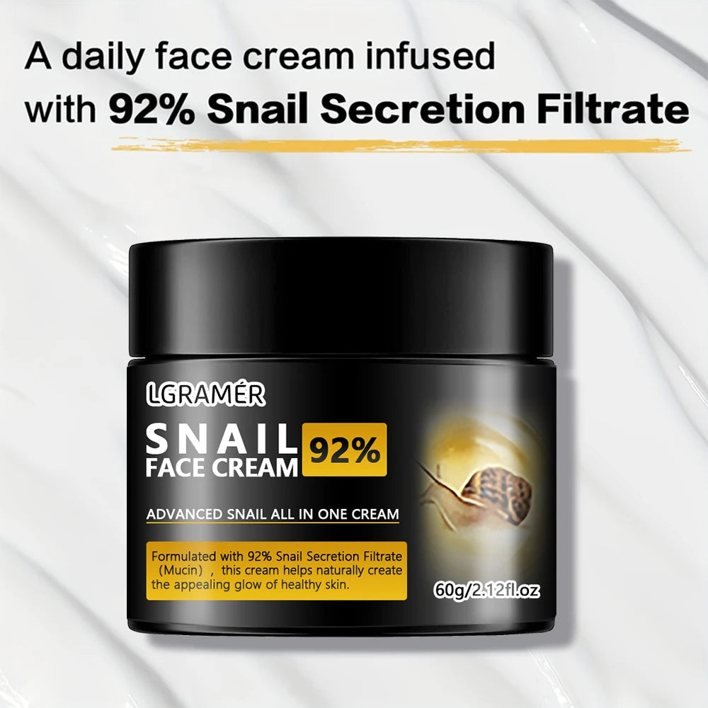 LGRAMER Snail Face Cream – Collagen Anti-Aging Moisturizer