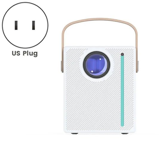 MYdaY- 720P HD Small Home Smart Projector Mobile Screen Projector Bluetooth WIFI Video Projector Portable Projector US Plug Peaceful Pleasures Health and Wellness NONE
