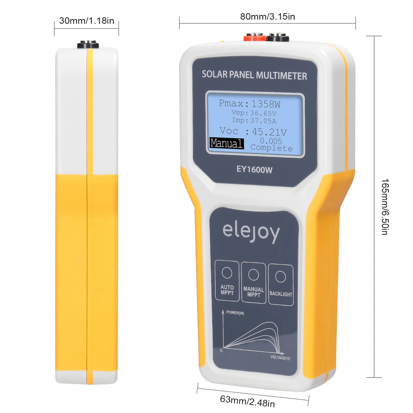 1600W Photovoltaic Panel Multimeter Solar MPPT Tester Open Circuit