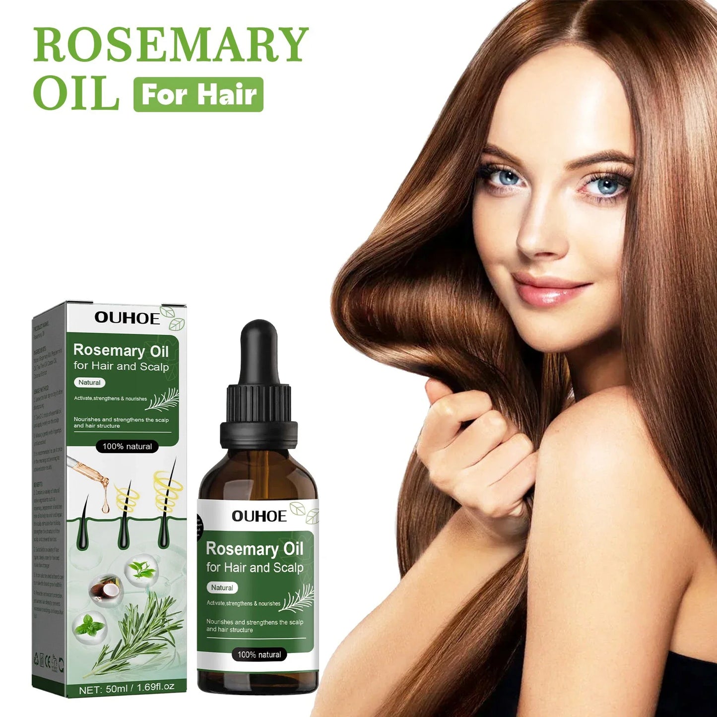 Rosemary Essential Oil for Hair Growth & Scalp Care 50ml